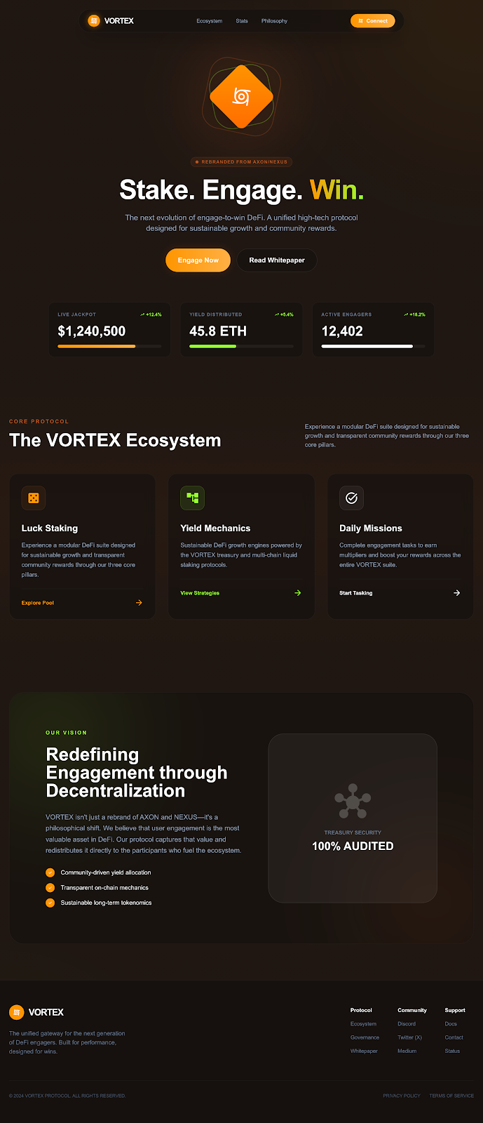 VORTEX Protocol — Landing Page